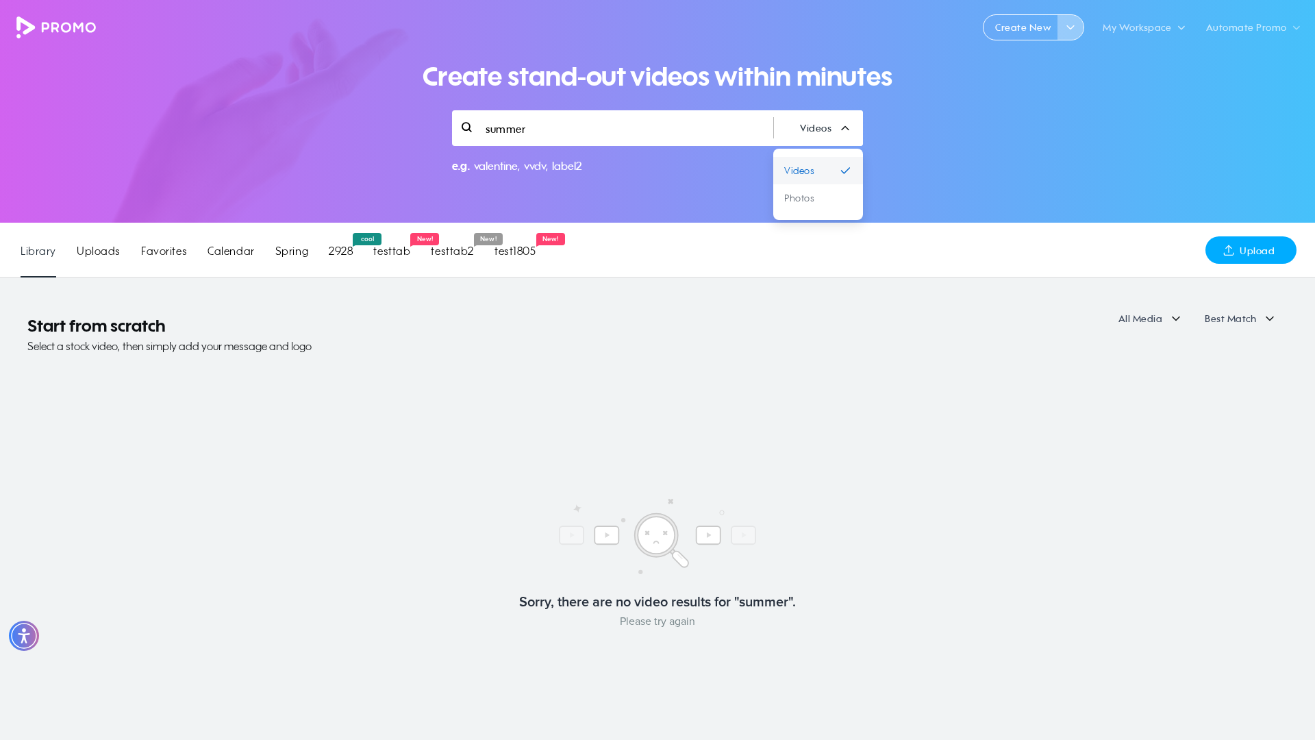 Test failure screenshot